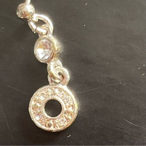 Avon deco pave stud earrings with cubic zirconia in silvertone - Picture 3 of 8